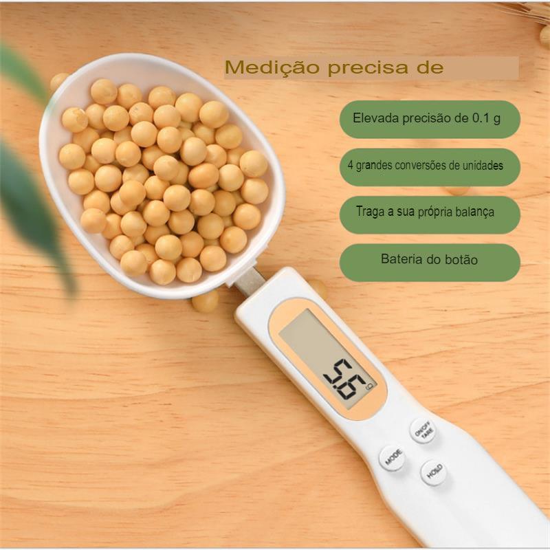 Colher de Medidor de Peso com LED - Medição Precisa de Ingredientes - FRETE GRÁTIS - lojarijoyshop