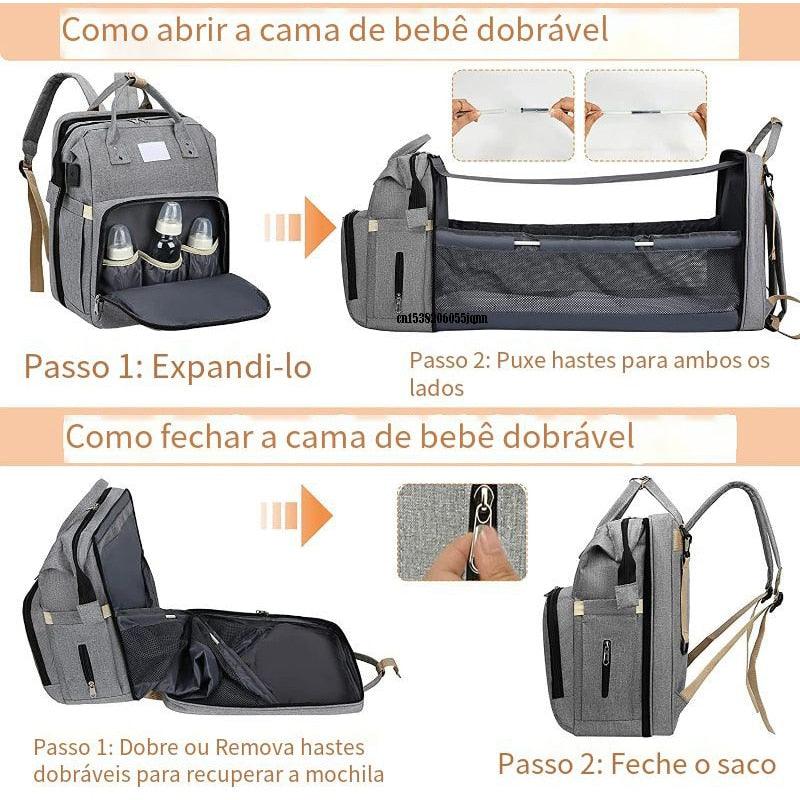 Bolsa Maternidade Mamãe Bebê Multifuncional - FRETE GRÁTIS - lojarijoyshop